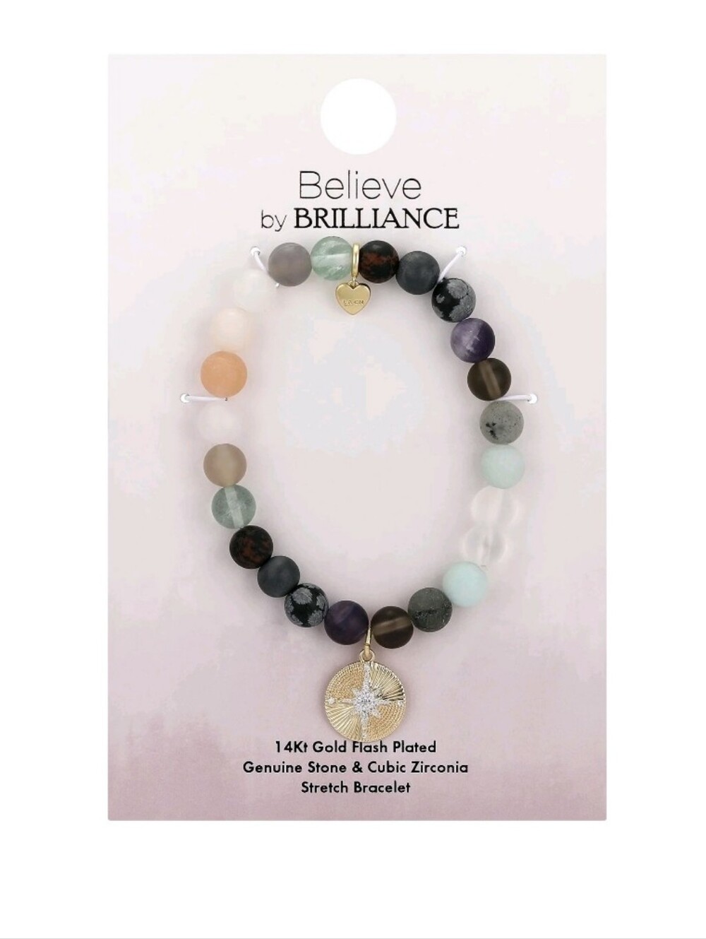 Believe by Brilliance Women's Multi Color Genuine Stone and Cubic Zirconia Star
